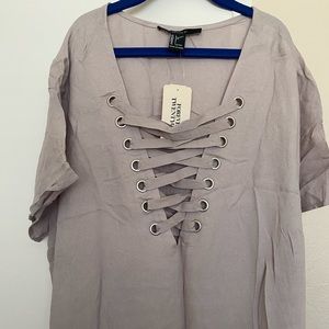Taupe t-shirt dress